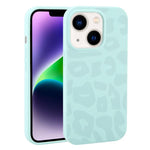 Custodia in silicone liquido leopardata per iPhone 14 Plus