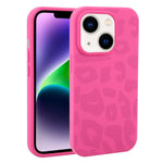 Custodia in silicone liquido leopardata per iPhone 14 Plus