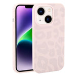 Custodia in silicone liquido leopardata per iPhone 14 Plus
