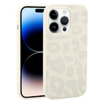 Custodia in silicone liquido leopardata per iPhone 14 Pro