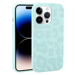 Custodia in silicone liquido leopardata per iPhone 14 Pro