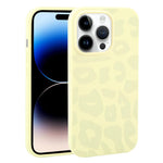 Custodia in silicone liquido leopardata per iPhone 14 Pro
