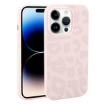 Custodia in silicone liquido leopardata per iPhone 14 Pro