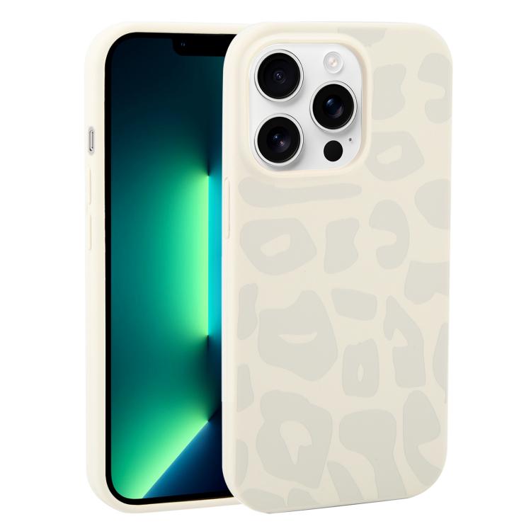 Custodia in silicone liquido leopardata per iPhone 13 Pro Max