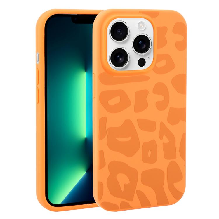 Custodia in silicone liquido leopardata per iPhone 13 Pro Max