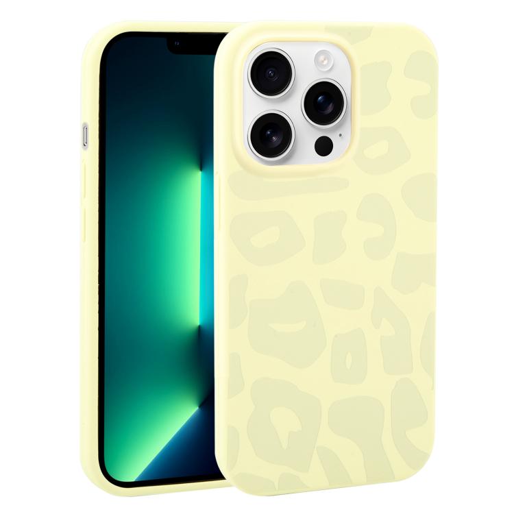 Custodia in silicone liquido leopardata per iPhone 13 Pro Max