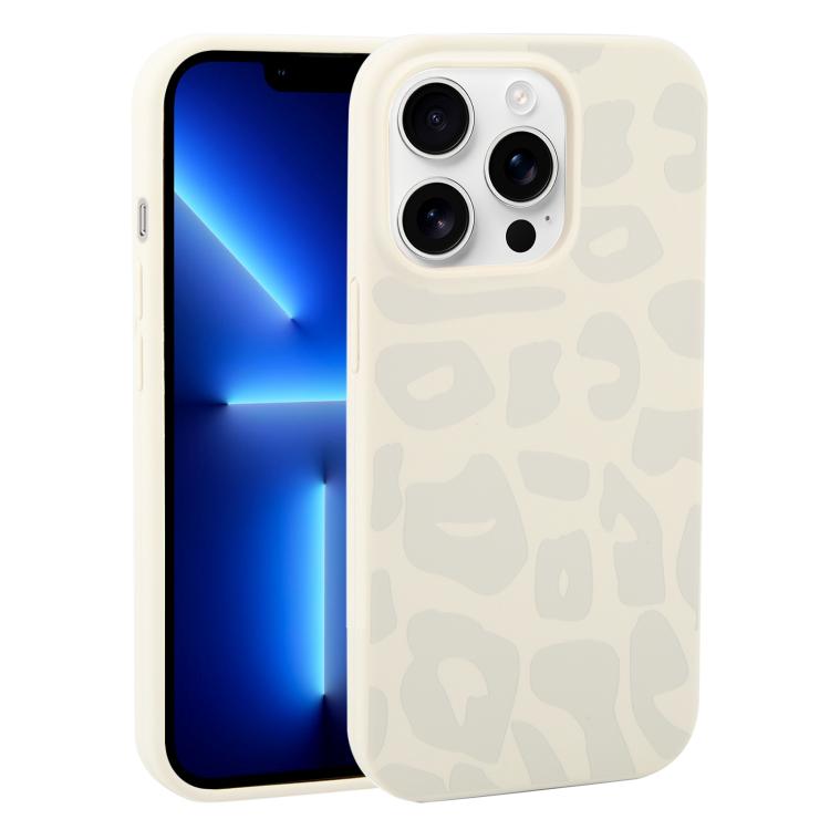 Custodia in silicone liquido leopardata per iPhone 13 Pro Max