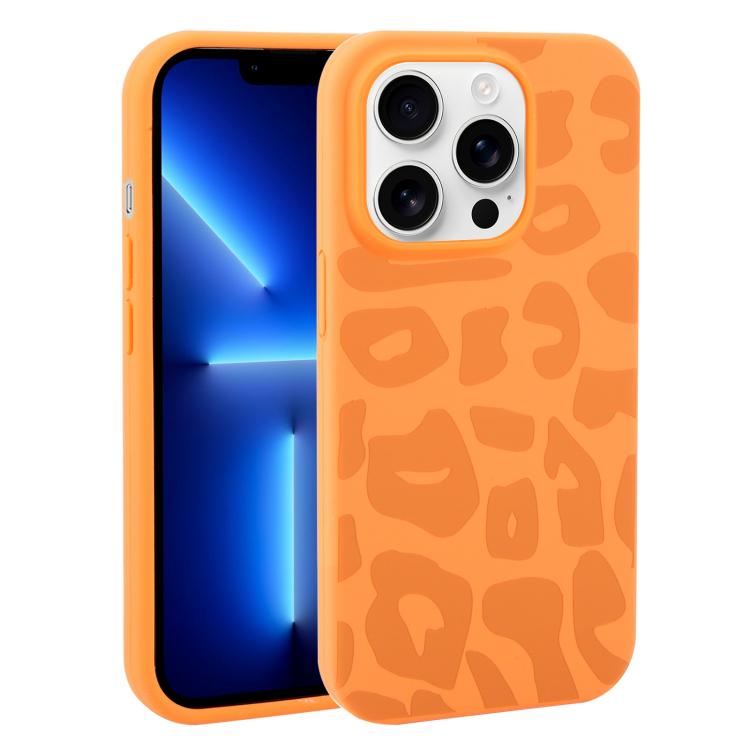 Custodia in silicone liquido leopardata per iPhone 13 Pro Max