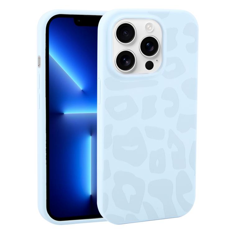 Custodia in silicone liquido leopardata per iPhone 13 Pro Max