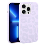 Custodia in silicone liquido leopardata per iPhone 13 Pro Max