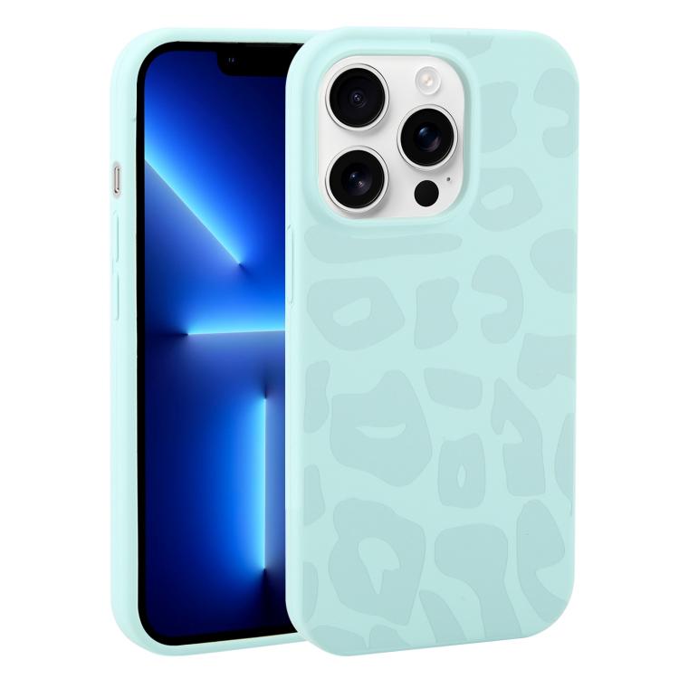 Custodia in silicone liquido leopardata per iPhone 13 Pro Max