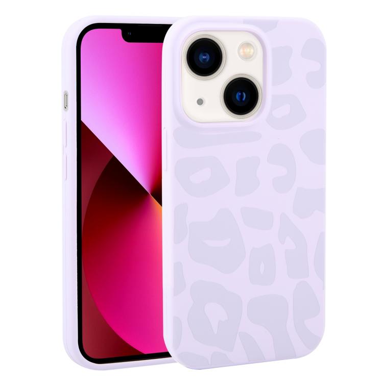 Custodia in silicone leopardata per iPhone 13 e iPhone 12