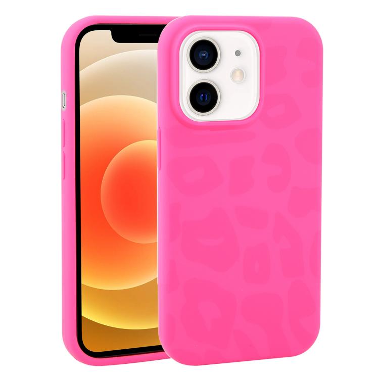 Custodia in silicone leopardata per iPhone 13 e iPhone 12