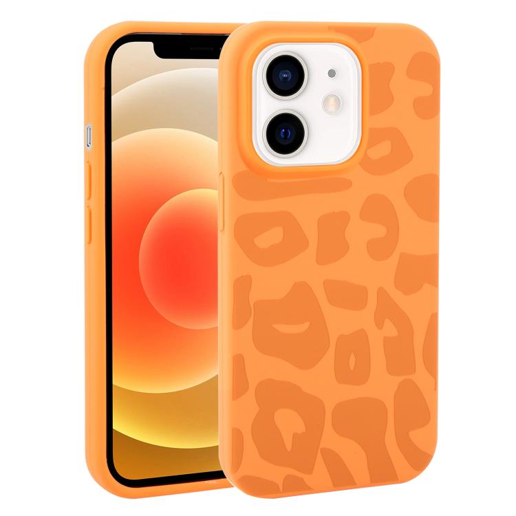Custodia in silicone leopardata per iPhone 13 e iPhone 12