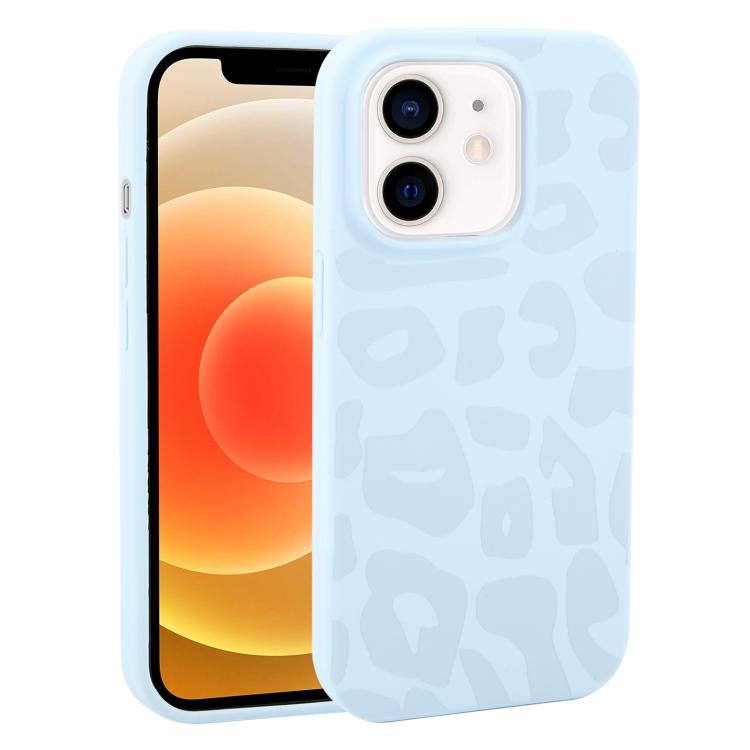 Custodia in silicone leopardata per iPhone 13 e iPhone 12