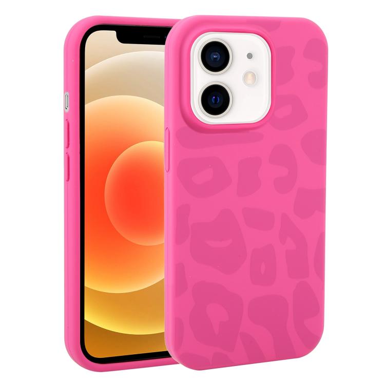 Custodia in silicone leopardata per iPhone 13 e iPhone 12