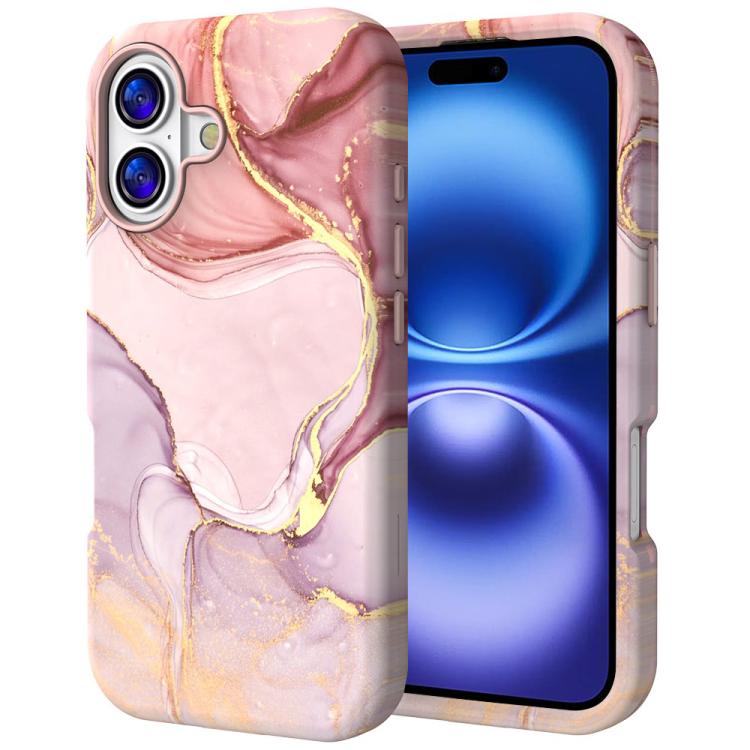 Custodia TPU con stampa marmorizzata per iPhone 16 Plus