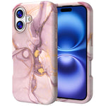 Custodia TPU con stampa marmorizzata per iPhone 16 Plus