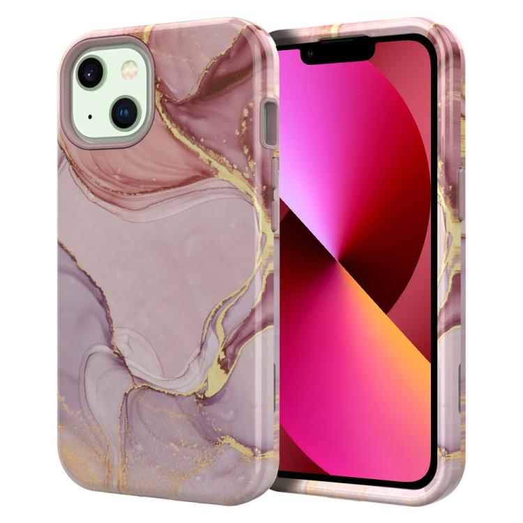 Custodia TPU e PC con stampa marmorizzata per iPhone 13