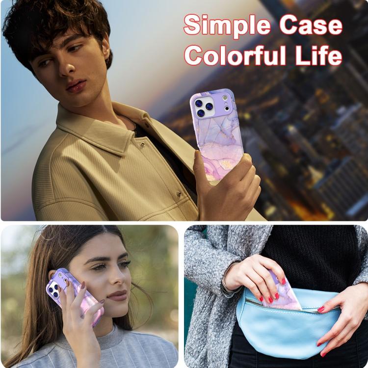 Custodia TPU e PC con stampa marmorizzata per iPhone 13