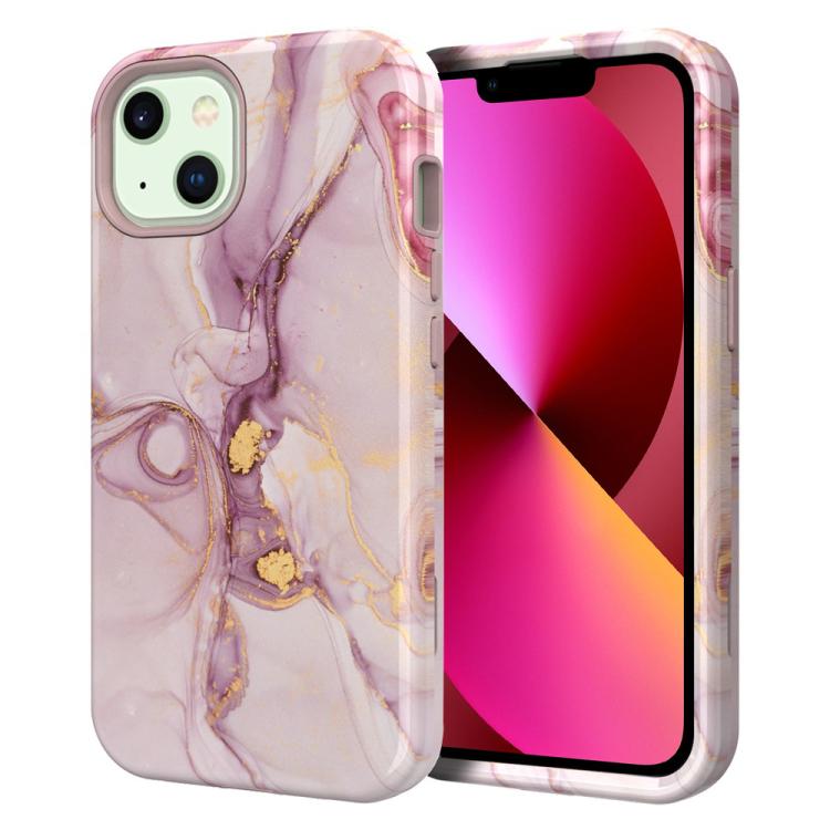 Custodia TPU e PC con stampa marmorizzata per iPhone 13