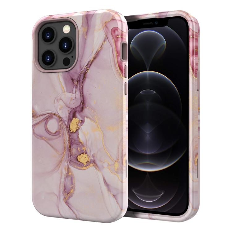 Custodia TPU e PC con stampa marmorizzata per iPhone 13