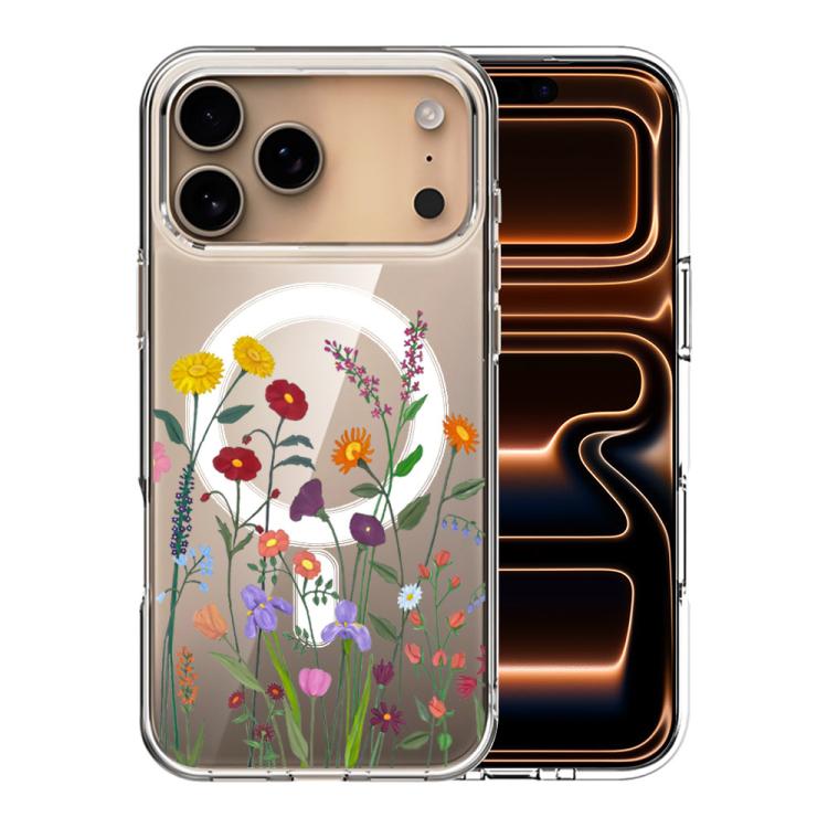 Custodia per telefono antiurto magnetica in TPU + PC con stampa a motivi., For iPhone 17 Pro Max