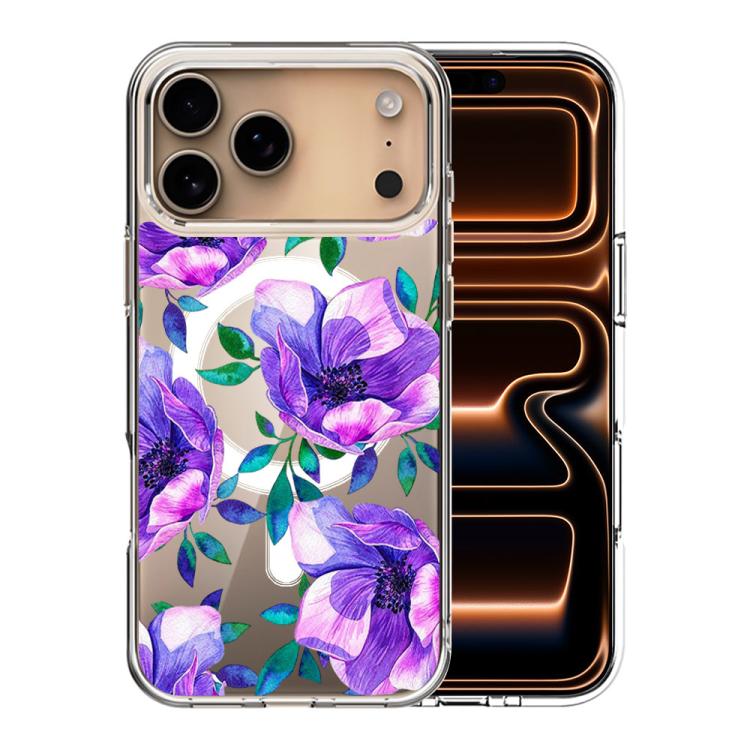 Custodia per telefono antiurto magnetica in TPU + PC con stampa a motivi., For iPhone 17 Pro