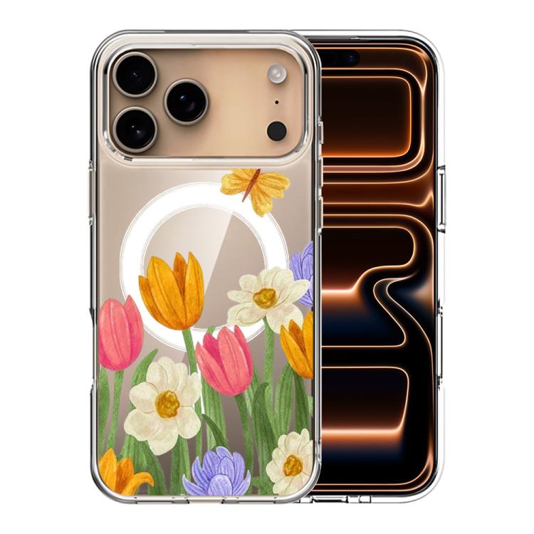Custodia per telefono antiurto magnetica in TPU + PC con stampa a motivi., For iPhone 17 Pro