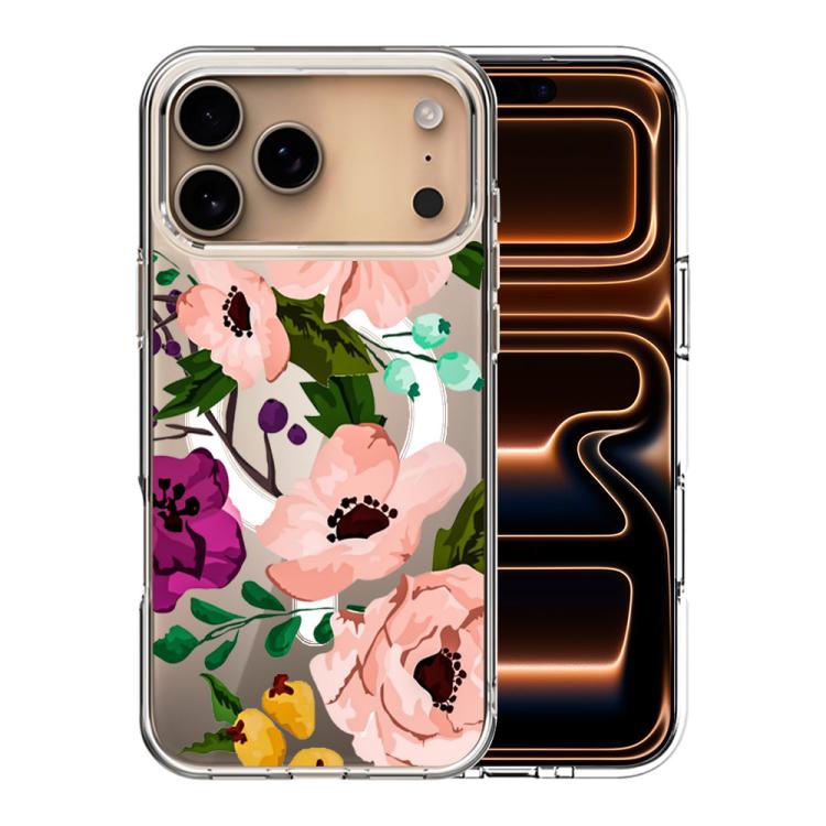 Custodia per telefono antiurto magnetica in TPU + PC con stampa a motivi., For iPhone 17 Pro