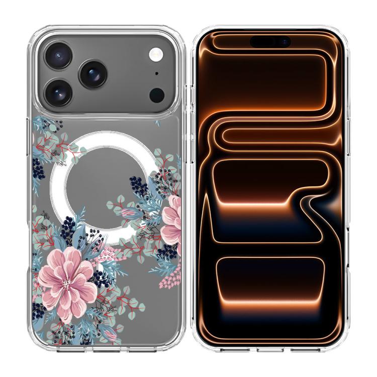 Custodia per telefono antiurto magnetica in TPU + PC con stampa a motivi., For iPhone 17 Pro