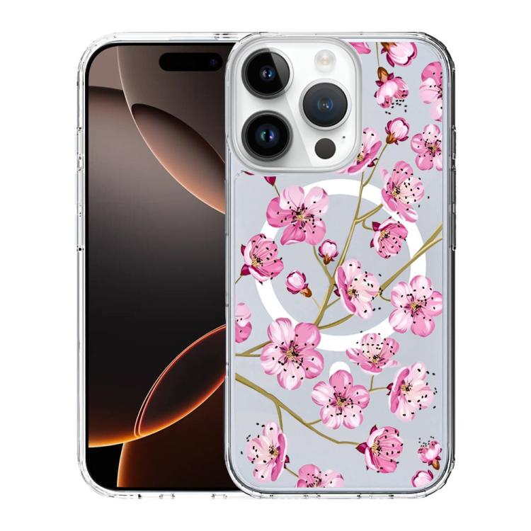 Custodia per telefono antiurto magnetica in TPU + PC con stampa a motivi., For iPhone 16 Pro Max