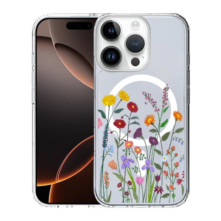 Custodia per telefono antiurto magnetica in TPU + PC con stampa a motivi., For iPhone 16 Pro Max