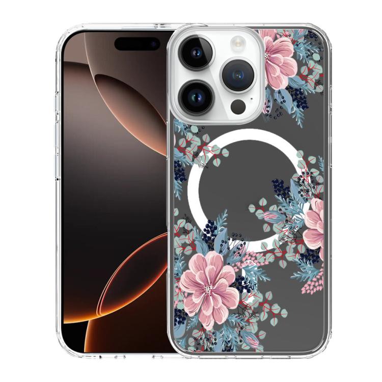 Custodia per telefono antiurto magnetica in TPU + PC con stampa a motivi., For iPhone 16 Pro Max
