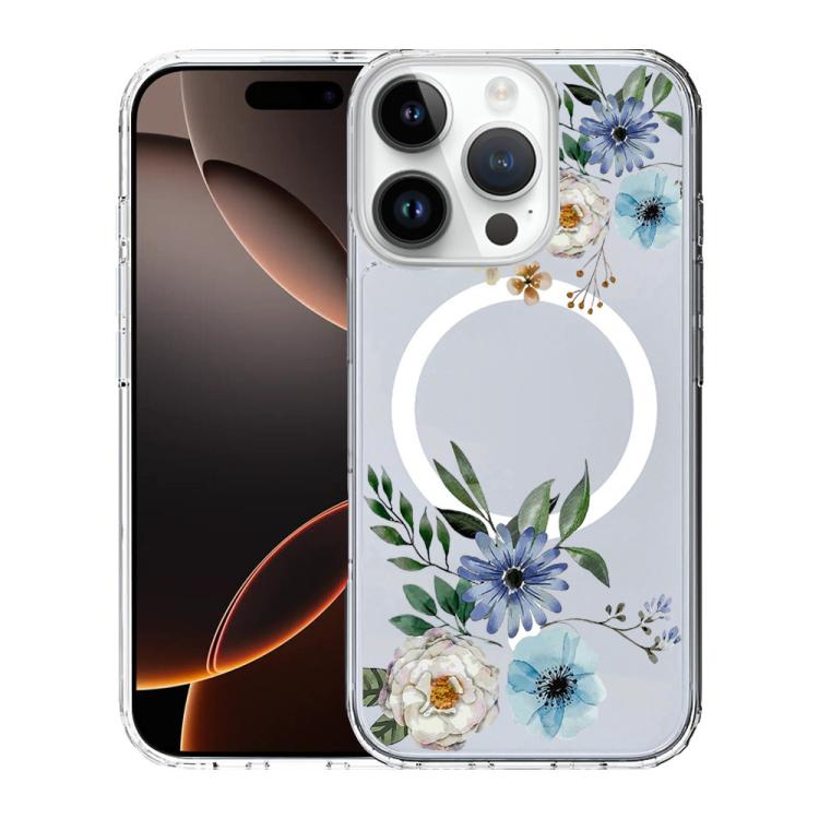 Custodia per telefono antiurto magnetica in TPU + PC con stampa a motivi., For iPhone 16 Pro
