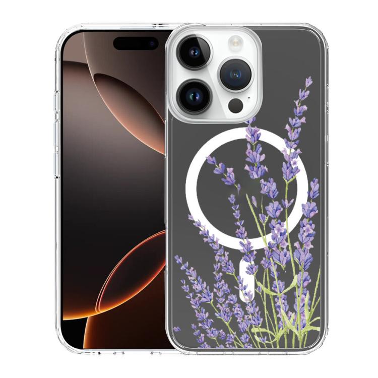 Custodia per telefono antiurto magnetica in TPU + PC con stampa a motivi., For iPhone 16 Pro