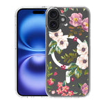 Custodia per telefono antiurto magnetica in TPU + PC con stampa a motivi., For iPhone 16 Plus