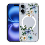 Custodia per telefono antiurto magnetica in TPU + PC con stampa a motivi., For iPhone 16