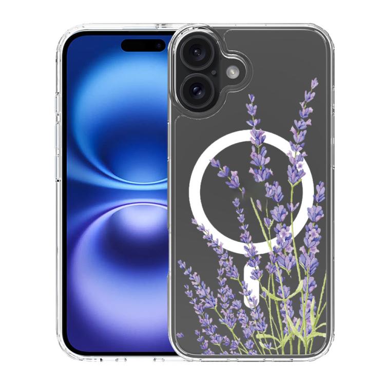 Custodia per telefono antiurto magnetica in TPU + PC con stampa a motivi., For iPhone 16