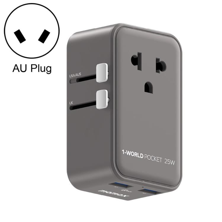 Adattatore da viaggio universale MOMAX GaN 25W 4 porte