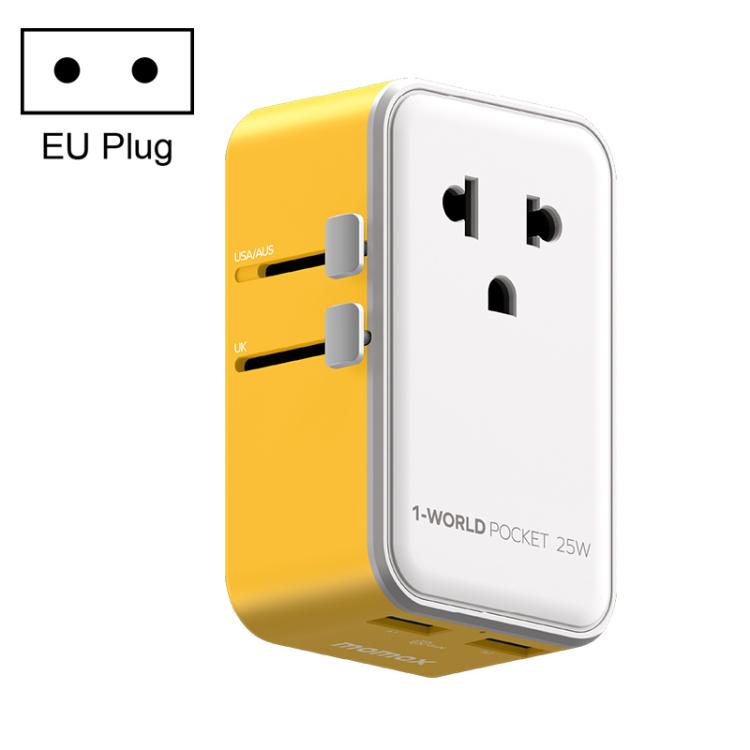 Adattatore da viaggio universale MOMAX GaN 25W 4 porte