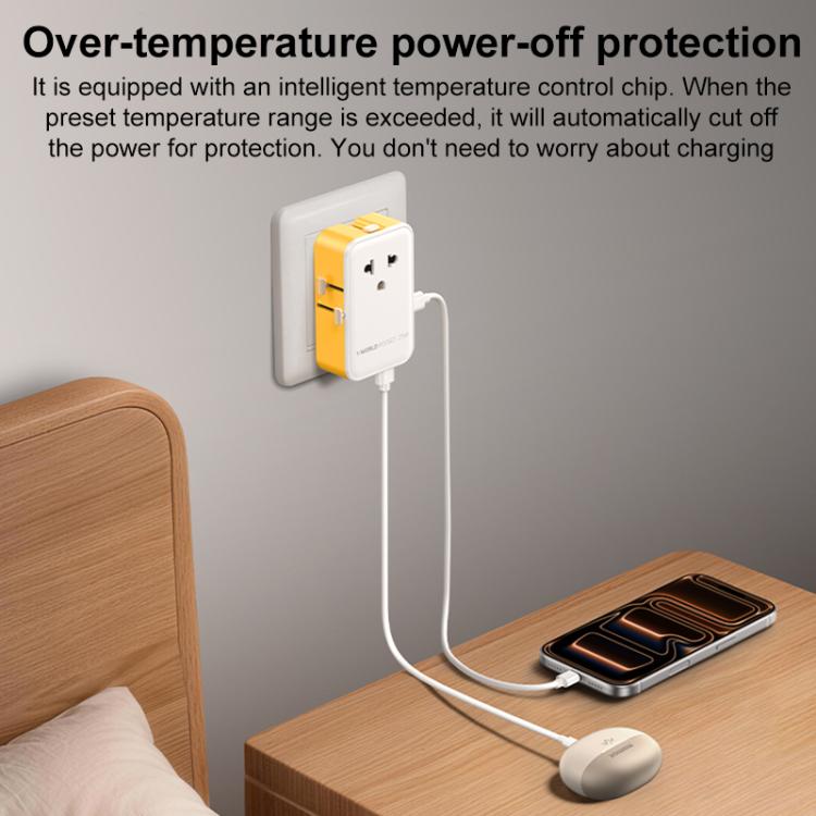 Adattatore da viaggio universale MOMAX GaN 25W 4 porte