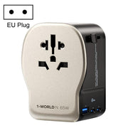 MOMAX UA35 1-World N 65W Three-Port GaN Universal Travel Adapter, AU Plug, EU Plug, UK Plug, US Plug