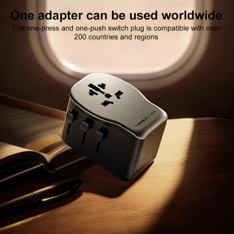 Adattatore da viaggio universale MOMAX 65W con 3 porte