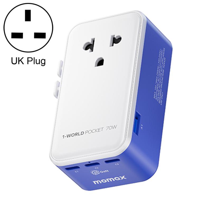 Adattatore da viaggio universale GaN 70W 4 porte Momax