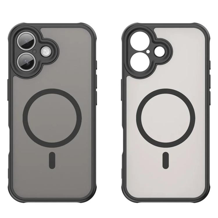 Custodia magnetica per telefono WANLONFENG serie FD Skin Touch con pellicola protettiva per lo schermo., For iPhone 16, For iPhone 15 Pro Max, For iPhone 15 Pro, For iPhone 15