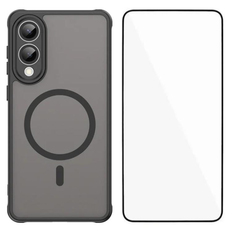 Custodia magnetica per telefono WANLONFENG serie FD Skin Touch con pellicola protettiva per lo schermo., For Samsung Galaxy S25 FE 5G, For Samsung Galaxy S25 Edge 5G, For Samsung Galaxy S25 5G, For Samsung Galaxy S25+ 5G