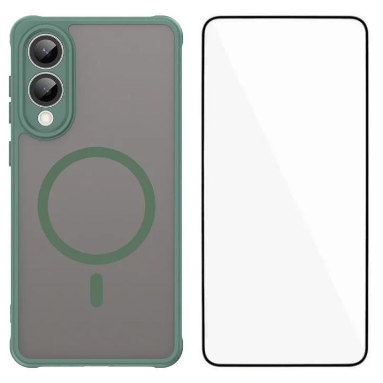 Custodia magnetica per telefono WANLONFENG serie FD Skin Touch con pellicola protettiva per lo schermo., For Samsung Galaxy S25 FE 5G, For Samsung Galaxy S25 Edge 5G, For Samsung Galaxy S25 5G, For Samsung Galaxy S25+ 5G