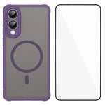 Custodia magnetica per telefono WANLONFENG serie FD Skin Touch con pellicola protettiva per lo schermo., For Samsung Galaxy S25 FE 5G, For Samsung Galaxy S25 Edge 5G, For Samsung Galaxy S25 5G, For Samsung Galaxy S25+ 5G