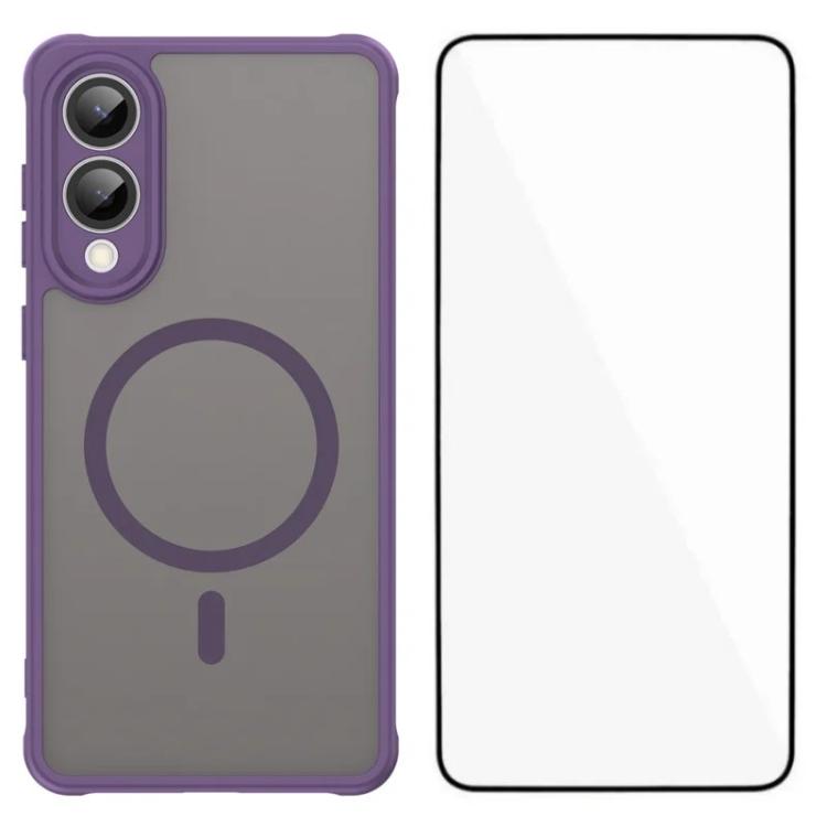 Custodia magnetica per telefono WANLONFENG serie FD Skin Touch con pellicola protettiva per lo schermo., For Samsung Galaxy S25 FE 5G, For Samsung Galaxy S25 Edge 5G, For Samsung Galaxy S25 5G, For Samsung Galaxy S25+ 5G